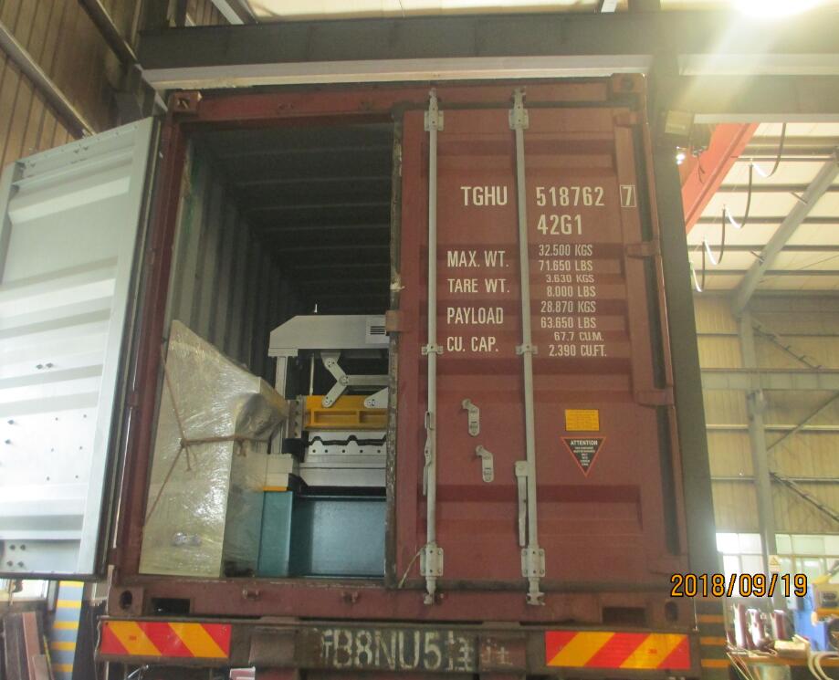 Livraison d'une machine de formage de profilés en Inde le 19 septembre 2018