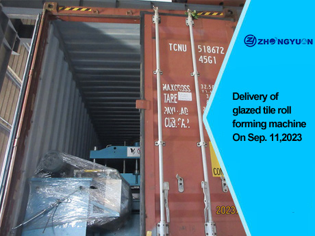 Livraison de la profileuse de carreaux émaillés le 11 septembre 2023