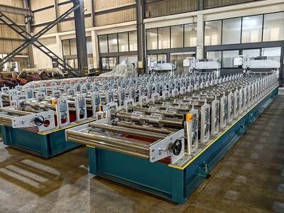 European Structure Roof Sheet Roll Forming Machine With Electric Cutting-4