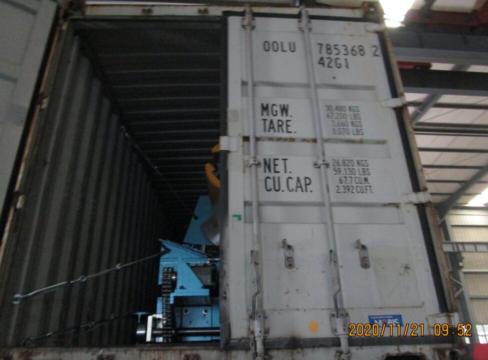 Livraison de machines de profilage à Zhongyuan en Amérique du Nord le 21 novembre 2020.