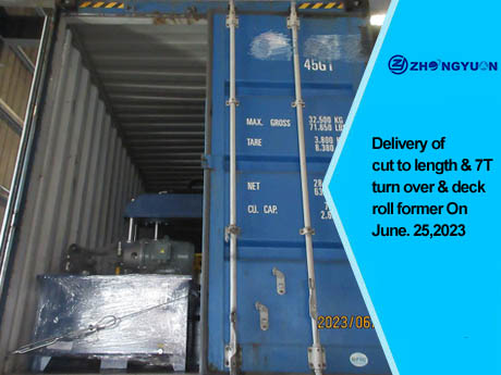 Livraison des coupes à longueur et des retournements de 7T et des rouleaux de pont le 25 juin 2023