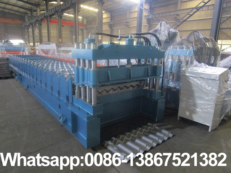 Machine de formage de rouleaux de tuiles m&eacute;talliques Zhongyuan