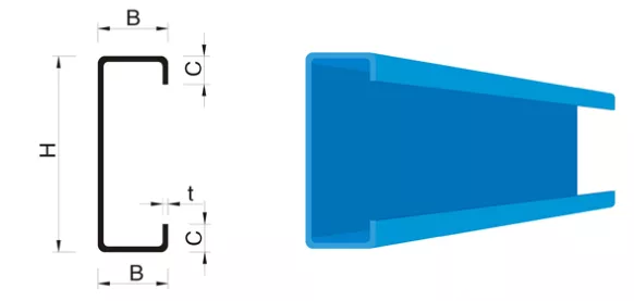 Pannes C fabriqu&eacute;es par une machine de formage de rouleaux de pannes